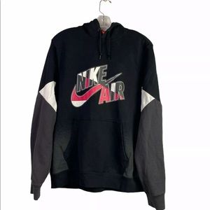 90’s vintage black Nike hoodie red tag size L